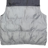 AVIREX Mens Black & Grey Puffer Jacket L Polyester Zip Outdoor Casual Vest