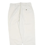 DOCKERS Womens Cotton Blend White Regular Fit Straight Leg Trousers W30 L28