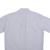 TOMMY HILFIGER Mens Blue & White Checked Shirt XL Classic Cotton Button Shirt