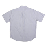 TOMMY HILFIGER Mens Blue & White Checked Shirt XL Classic Cotton Button Shirt