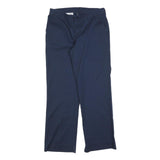 RED KAP Womens Blue & Navy Twill Cotton Blend Regular Fit Straight Trousers W32