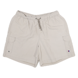 CHAMPION Womens Shorts Beige Casual Cargo Plain L W30 Lightweight Comfort