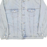 LEVI'S Mens Blue Light Denim Jacket XL Cotton Blend Button Closure Classic Fit
