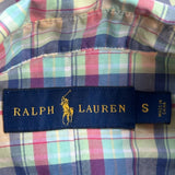 Ralph Lauren Checked Short Sleeve Shirt - Small Multicoloured Cotton