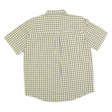 CHAPS Mens Yellow & Blue Checked Cotton Blend Shirt L Button Down Pocket