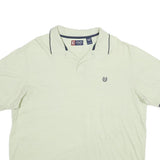 CHAPS Mens Cream Polo Shirt Short Sleeve Plain 2XL Cotton Comfortable