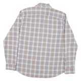 WRANGLER Mens Blue & Orange Checked Shirt L Long Sleeve Casual Workwear