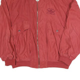 HIM COLLECTION Mens Red Bomber Jacket XL Polyester Blend Plain Zip Comfortable