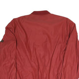 HIM COLLECTION Mens Red Bomber Jacket XL Polyester Blend Plain Zip Comfortable