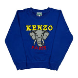 Age 10 Kenzo Graphic Sweatshirt - Medium Blue Cotton