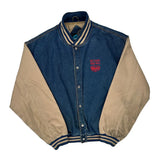 Rio Creek Feed Mill Tri-Mountain Varsity Jacket - 2XL Beige Cotton