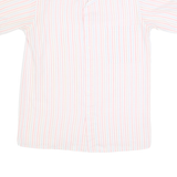 LEVI'S Mens White & Pastel Stripe Cotton Shirt S Summer Casual Lightweight