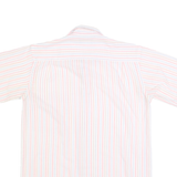 LEVI'S Mens White & Pastel Stripe Cotton Shirt S Summer Casual Lightweight