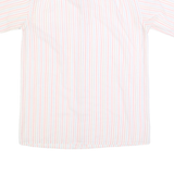 LEVI'S Mens White & Pastel Stripe Cotton Shirt S Summer Casual Lightweight