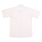 LEVI'S Mens White & Pastel Stripe Cotton Shirt S Summer Casual Lightweight