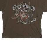 LOONEY TUNES Mens Brown Tasmanian Devil Motor Freaks Graphic T-Shirt XL Short
