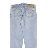 LEVI'S 504 Mens Regular Blue Denim Light W42 L34 Zip Classic Fit Jeans