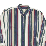 NATURAL ISSUE Mens Green & Navy Stripe Button Down Shirt XL Classic Fit