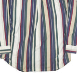 NATURAL ISSUE Mens Green & Navy Stripe Button Down Shirt XL Classic Fit