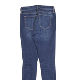 GAP Womens Slim Fit Skinny Denim Jeans Blue Cotton Blend W26 L30 Ripped Knee