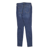 GAP Womens Slim Fit Skinny Denim Jeans Blue Cotton Blend W26 L30 Ripped Knee
