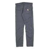 CARHARTT Mens Cotton Blend Slim Blue Trousers Zip W31 L32 Casual Workwear