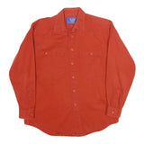 FASHION REPORT Mens Red Cotton Shirt M Casual Button-Up Long Sleeve