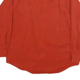 FASHION REPORT Mens Red Cotton Shirt M Casual Button-Up Long Sleeve