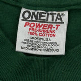 Oneita Single Stitch T-Shirt - Medium Green Cotton