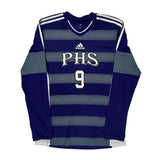 Phs Adidas Long Sleeve Football Shirt - Medium Blue Polyester