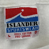 St. George Island Islander Single Stitch T-Shirt - Large White Cotton