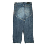 Sean John Wide Leg Jeans - 36W 29L Blue Cotton