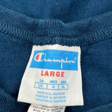 Reverse Weave Champion T-Shirt - Large Blue Cotton