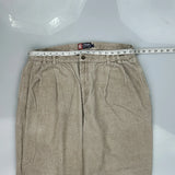 Chaps Ralph Lauren Cord Trousers - 35″ Waist Beige Cotton