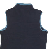 THE NORTH FACE Mens Navy Blue Fleece Jacket M Polyester Sleeveless Zip