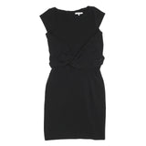 CARVEN Womens Black Bodycon Polyester Blend Mini Dress Size S Elegant Twist