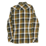 DIESEL Mens Green & Beige Check Shirt M Casual Cotton Button-Up