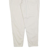 TEDDY'S Womens Cotton Blend White Relaxed Straight Trousers W36 L32 Casual
