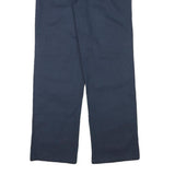 DICKIES Mens Cotton Blend Navy Regular Straight Trousers W31 L30 Workwear Zip