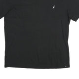 NAUTICA Mens Black Classic T-Shirt L Short Sleeve Crew Neck Cotton Casual