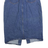 GUESS Womens Blue Denim Button Midi Denim Plain M Cotton Blend Skirt