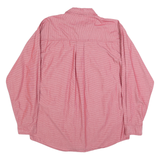 WRANGLER Mens Red & White Cotton Shirt L Long Sleeve Button Pocket Casual