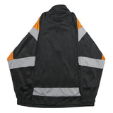 PLAYCREW Mens Black & Orange Sports Jacket XL Polyester Zip Lightweight