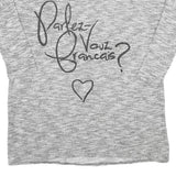 H&M Womens Grey Patterned Jumper Round Neck Basic Knit Size S Casual Comfort