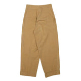 PIZI Womens Cotton Blend Beige Relaxed Wide-Leg Trousers W24 L24 Casual Wear