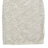 LAGENES Womens Beige Floral Pencil Knee Length Polyester Skirt Size S Elegant