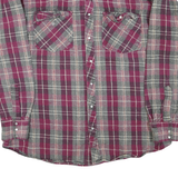 CANYON GUIDE Mens Grey & Pink Check Shirt XL Classic Cotton Blend Long Sleeve