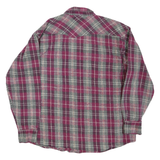 CANYON GUIDE Mens Grey & Pink Check Shirt XL Classic Cotton Blend Long Sleeve