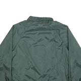 FRANKLIN SPORTS Mens Green Nylon Coach Jacket L Button Closure Plain Lightweight