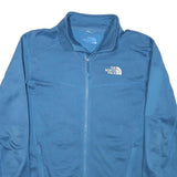 THE NORTH FACE Mens Blue Jacket S Polyester Blend Zip Plain Casual Outdoor